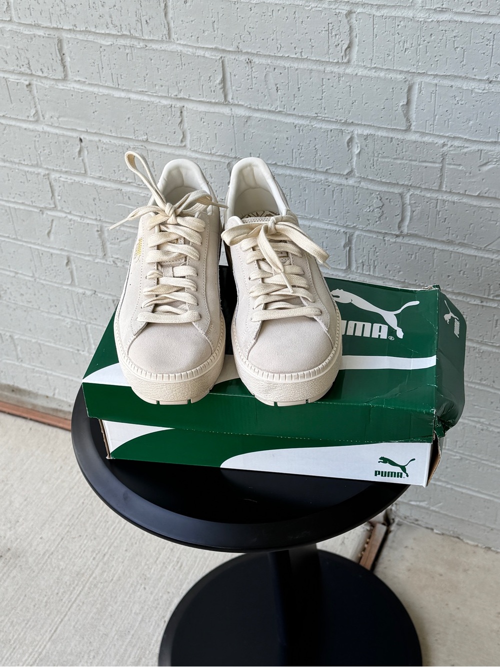 Puma Suede Platform Sneakers - Whisper White/Cream - Picture 2 of 4